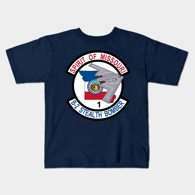 B-2 Stealth Bomber - Missouri Kids T-Shirt by MBK